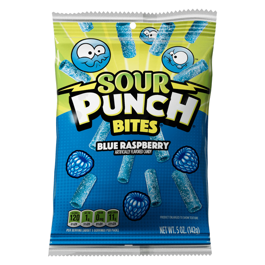 Sour punch bites blue raspberry - Candy Factory