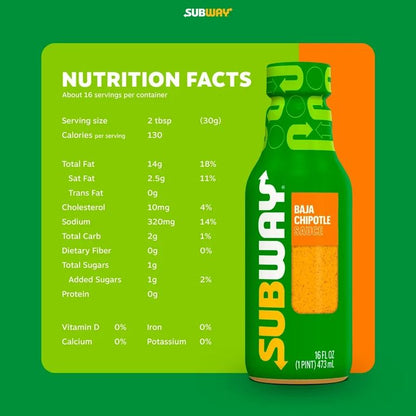 salsa subway baja chipotle - Candy Factory