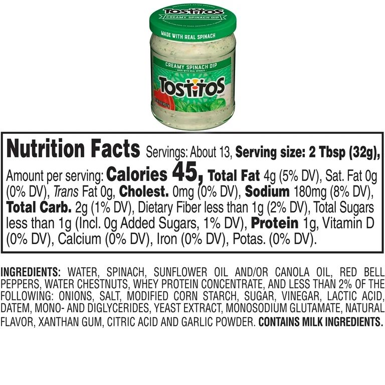 tostitos dip espinaca - Candy Factory