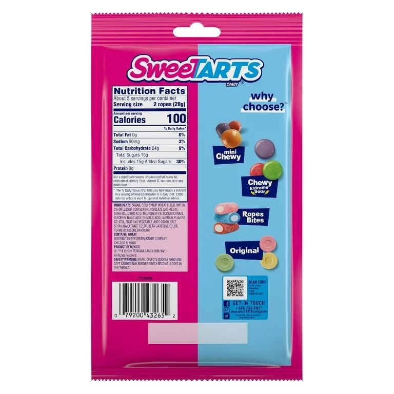 sweetarts ropes rainbow punch - Candy Factory