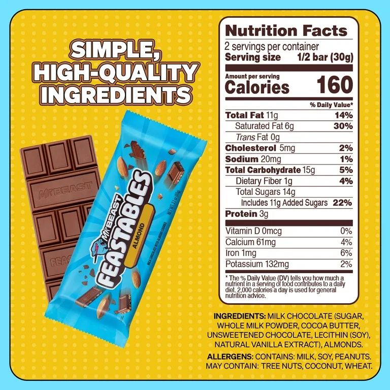 chocolatina mr beast almendra - Candy Factory