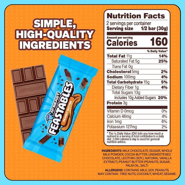 chocolatina mr beast peanut butter - Candy Factory